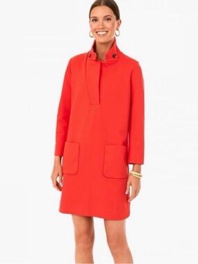 Tuckernuck NWT Emerson Poppy Red Ponte Dress XXS MSRP $268 Career Cocktail Party